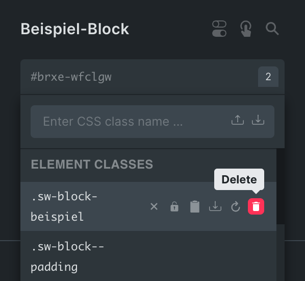 Bricks Best Practice Css Klasse Löschen