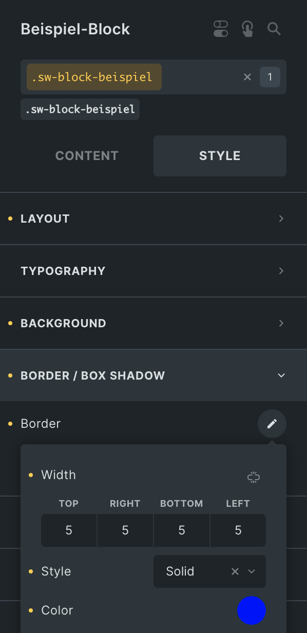Bricks Best Practice Css Style Bearbeiten